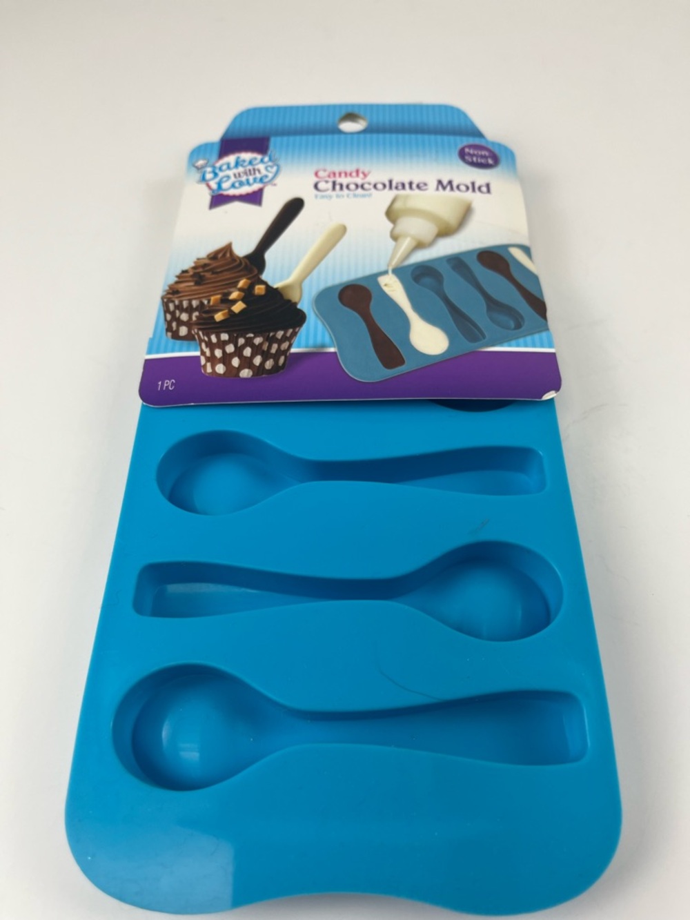 Blue Silicone Spoon Candy & Chocolate Mold